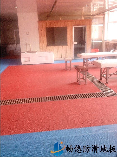 山西忻州金華賓館洗浴中心防滑地板工程