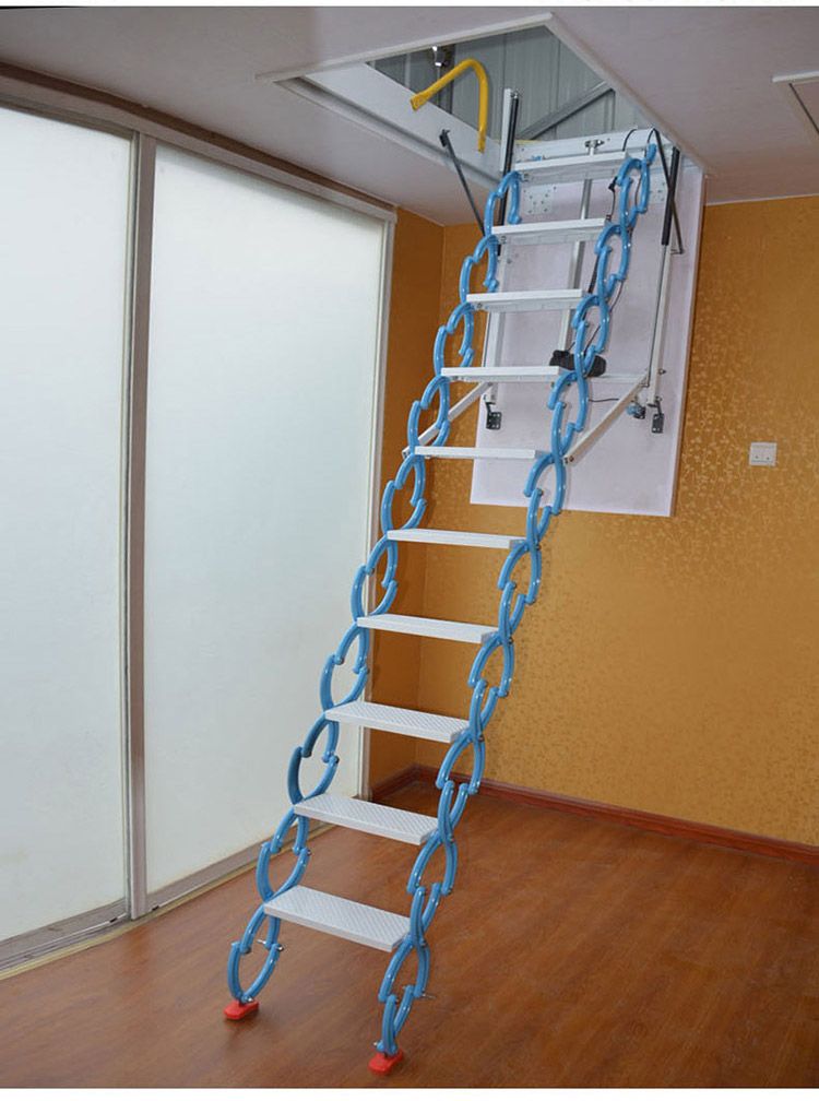 閣樓小樓梯廠家 自動伸縮樓梯 無錫閣樓伸縮樓梯價格